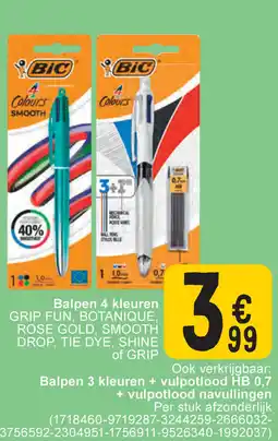 Cora BiC Balpen 4 kleuren aanbieding