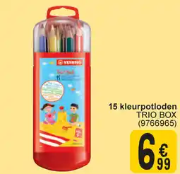 Cora Stabilo 15 kleurpotloden trio box aanbieding