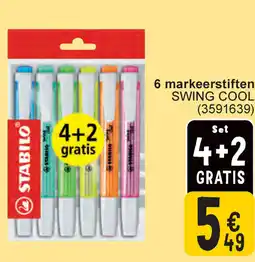 Cora Stabilo 6 markeerstiften swing cool aanbieding