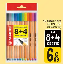 Cora Stabilo 12 fineliners point 88 aanbieding