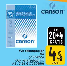 Cora Canson Wit tekenpapier A4 aanbieding