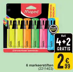 Cora Maped 6 markeerstiften aanbieding