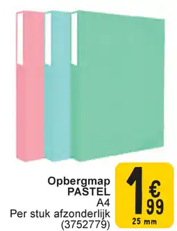 Cora Opbergmap pastel A4 aanbieding