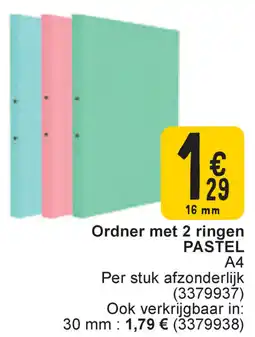 Cora Ordner met 2 ringen pastel A4 aanbieding