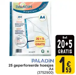 Cora Paladin 25 geperforeerde hoesjes A4 aanbieding