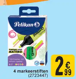 Cora Pelikan 4 markeerstiften aanbieding