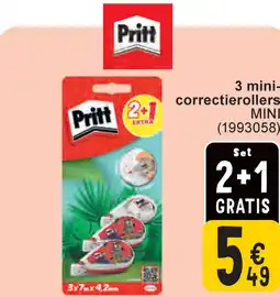 Cora Pritt 3 mini correctierollers aanbieding