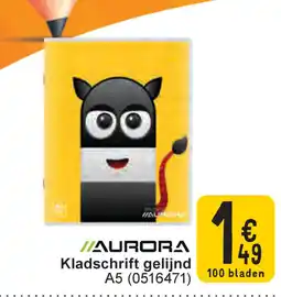 Cora Aurora Kladschrift gelijnd A5 aanbieding