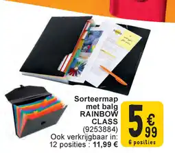 Cora Sorteermap met balg rainbow class aanbieding