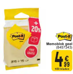 Cora Post-it Memoblok geel aanbieding