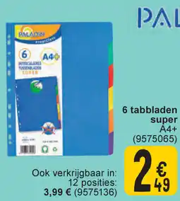 Cora Paladin 6 tabbladen super A4 aanbieding