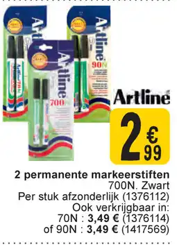 Cora Artline 2 permanente markeerstiften aanbieding