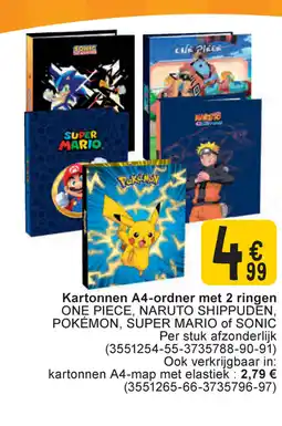 Cora Kartonnen A4-ordner met 2 ringen aanbieding