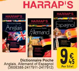 Cora Dictionnaire Poche Anglais, Allemand of Espagnol aanbieding