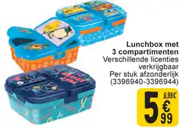 Cora Lunchbox met 3 compartimenten aanbieding