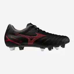 Decathlon Rugbyschoenen voor volwassenen Monarcida Neo III Hybrid zwart en rood aanbieding
