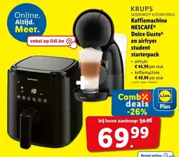 Lidl Koffiemachine NESCAFÉ Dolce Gusto en airfryer student starterpack aanbieding