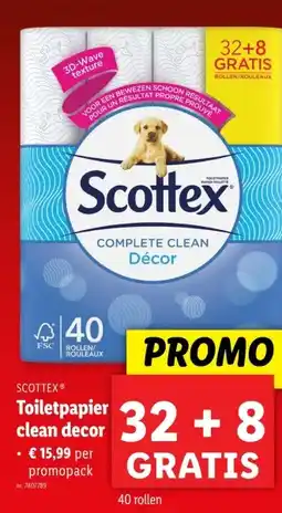 Lidl Toiletpapier clean decor aanbieding