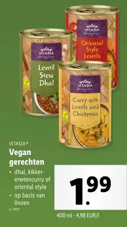 Lidl Vegan gerechten aanbieding