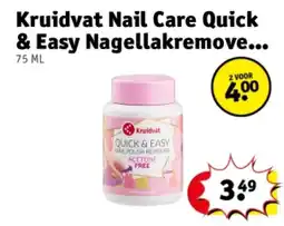 Kruidvat Kruidvat Nail Care Quick & Easy Nagellakremove aanbieding