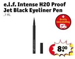 Kruidvat e.l.f. Intense H20 Proof Jet Black Eyeliner Pen aanbieding