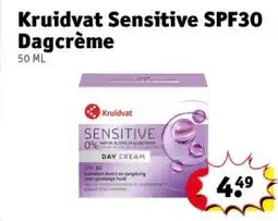 Kruidvat Kruidvat Sensitive SPF30 Dagcrème aanbieding