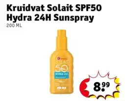 Kruidvat Kruidvat Solait SPF50 Hydra 24H Sunspray aanbieding