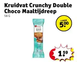 Kruidvat Kruidvat Crunchy Double Choco Maaltijdreep aanbieding