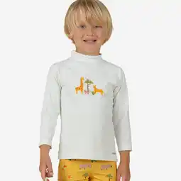 Decathlon Uv-werend shirt met lange mouwen voor peuters en kleuters savanneprint aanbieding