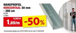 Hubo U-profiel metaal MSH 2,6m 50mm aanbieding