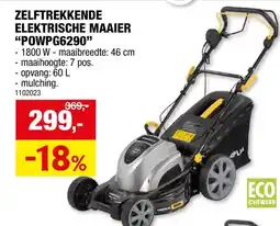 Hubo Powerplus POWPG6290 elektrische grasmaaier zelftrekkend 1800W 46cm aanbieding