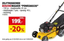 Hubo Powerplus EG POWEG60220 benzine grasmaaier zelftrekkend 132cc 41cm aanbieding