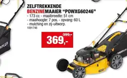 Hubo Powerplus POWXG60246 benzine grasmaaier zelftrekkend 173cc 51cm aanbieding