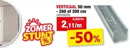 Hubo U-profiel metaal MSV 2,6m 50mm aanbieding