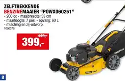 Hubo Powerplus POWXG60251 benzine grasmaaier zelftrekkend 200cc 53cm aanbieding
