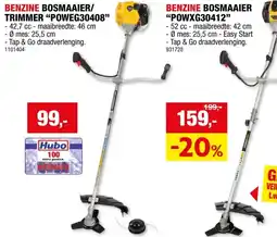 Hubo Powerplus POWXG30412 2-in-1 benzine bosmaaier/trimmer 52cc aanbieding