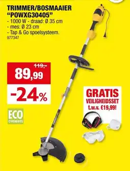 Hubo Powerplus POWXG30405 2-in-1 elektrische bosmaaier/trimmer 1000W aanbieding