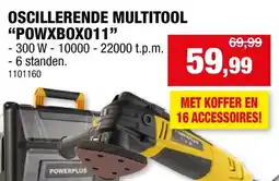 Hubo Powerplus POWXBOX011 oscillerende multitool 300W + 16 accessoires aanbieding