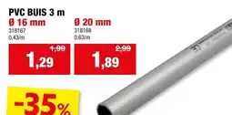 Hubo PVC-buis 16mm 3m aanbieding