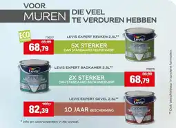 Hubo Levis Expert muurverf keuken mat 2,5l wit aanbieding