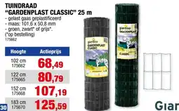 Hubo Giardino Gardenplast Classic tuindraad 25m x 152cm groen aanbieding