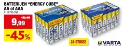 Hubo BATTERIJEN ENERGY CUBEAA of AAA aanbieding