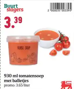 Buurtslagers Tomatensoep met balletjes aanbieding