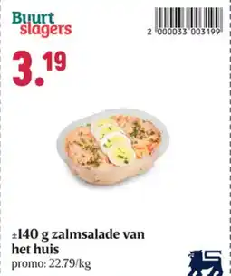 Buurtslagers Zalmsalade van het huis aanbieding