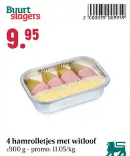 Buurtslagers 4 hamrolletjes met witloof aanbieding