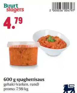 Buurtslagers Spaghettisaus aanbieding