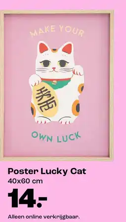 Kwantum Poster Lucky Cat aanbieding
