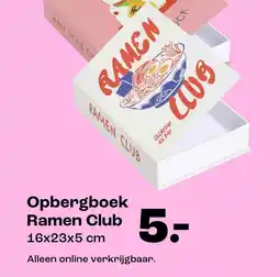 Kwantum Opbergboek Ramen Club aanbieding