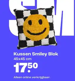 Kwantum Kussen Smiley Blok aanbieding