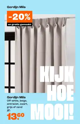 Kwantum Gordijn Mila aanbieding